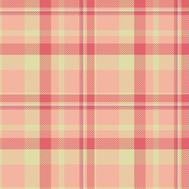 Ekose vektör kumaşının arka plan tekstil dokusu turuncu ve açık renkli tartan desenli.