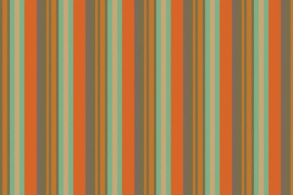 用橙色和青色无缝面料条纹的垂直线纺织品矢量图案背景 — 图库矢量图片