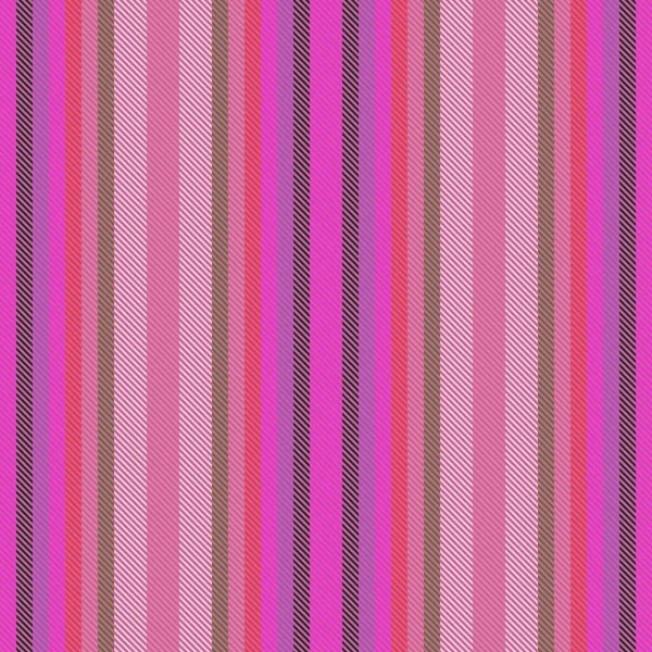 ピンクやバイオレットの色で垂直繊維ベクトルテクスチャとシームレスな背景生地のパターンストライプライン — ストックベクタ