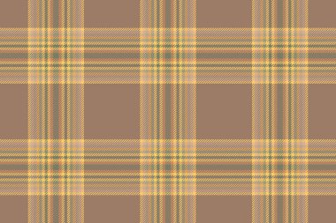 Ekose desenli kumaş arkaplan tekstili. Turuncu ve pastel renklerde tartan desenli..