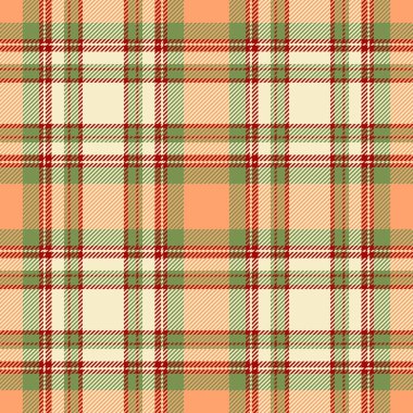 Arkaplan tartan dokusunun tekstil kumaş vektörü. Ekoseli açık ve yeşil renklerde..