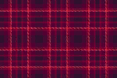 Pembe ve koyu renklerde kumaş desen kontrolüyle kusursuz arkaplan tartanının ekose vektör tekstili.