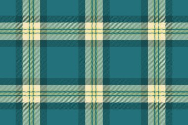 Arkaplan kumaşının ekose kumaşı, siyan ve açık renkli bir desen vektör dokusu kontrolüyle kusursuz..