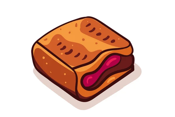 Γλυκό Διάνυσμα Κέικ Επιδόρπιο Σύμβολο Τροφίμων Στοιχεία Σχεδιασμού Αρτοποιίας Λογότυπα — Διανυσματικό Αρχείο