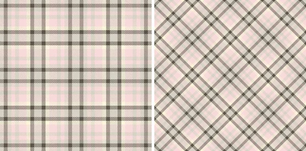 Têxtil de verificação de padrão de xadrez de fundo sem costura com um vetor  tartan de tecido de textura definido em cores monocromáticas