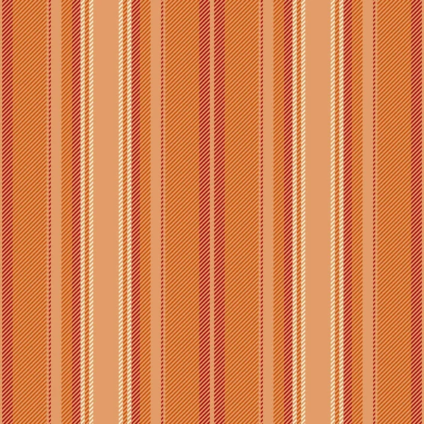 Tekstil Kumaşının Dikey Vektörünü Turuncu Kırmızı Renklerde Çizgili Arkaplan Dokusuyla — Stok Vektör