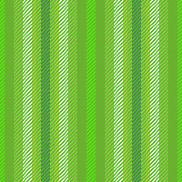 带条纹背景的绿色和石灰色无缝图案织物的纹理垂直纺织品 — 图库矢量图片