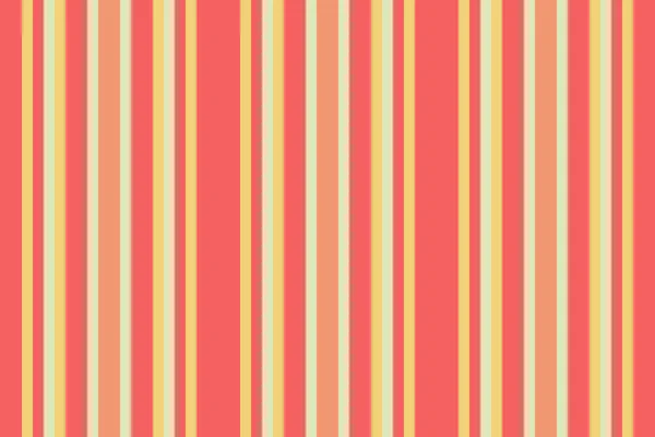 赤と琥珀色の垂直テクスチャストライプ生地でシームレスに背景線のテキスタイルパターンベクトル — ストックベクタ