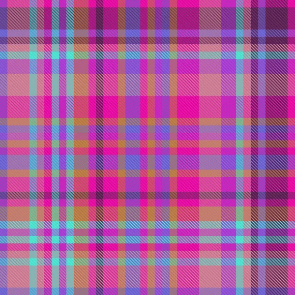 Textile Check Seamless Texture Background Pattern Tartan Fabric Vector Plaid — Stock Vector