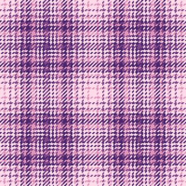 Açık ve mor renklerde vektör kumaş arkaplan desenli desenli desensiz ekose kumaş kontrol tekstili.