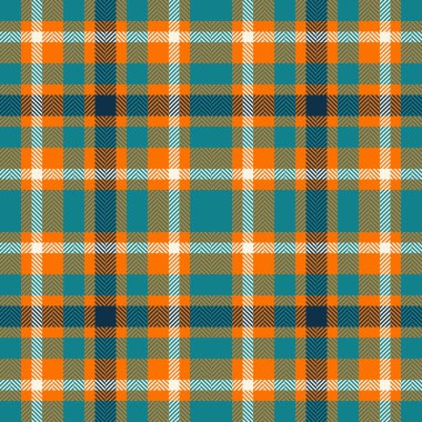 Parlak ve cyan renklerinde desen vektör ekoseli tekstil kontrol tartanının kusursuz kumaş arkaplanı.