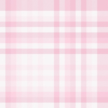 Tartan tekstil vektörünün beyaz ve açık renkli kumaş arka planı pürüzsüz desenli ekoseli kontrolü.