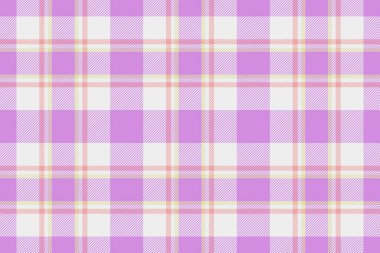 Beyaz ve mor renkli ekose desenli tekstil kumaşının arkaplan deseni..