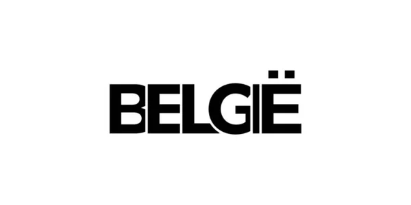 Βελγικό Έμβλημα Για Εκτύπωση Και Web Χαρακτηριστικά Σχεδιασμού Γεωμετρικό Στυλ — Διανυσματικό Αρχείο