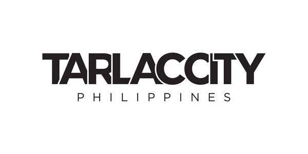 Tarlac City Στο Έμβλημα Των Φιλιππίνων Για Εκτύπωση Και Web — Διανυσματικό Αρχείο