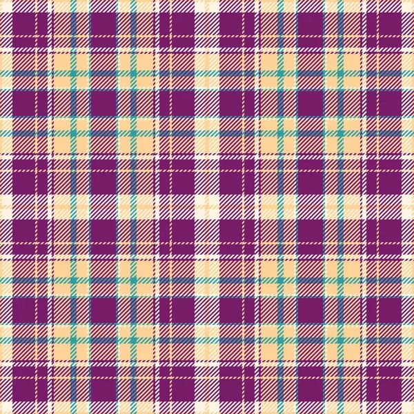 Pattern Textile Background Seamless Tartan Fabric Texture Vector Plaid Check — Stock Vector