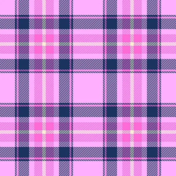 Seamless Tartan Pattern Textile Check Fabric Background Plaid Vector Texture — Stock Vector