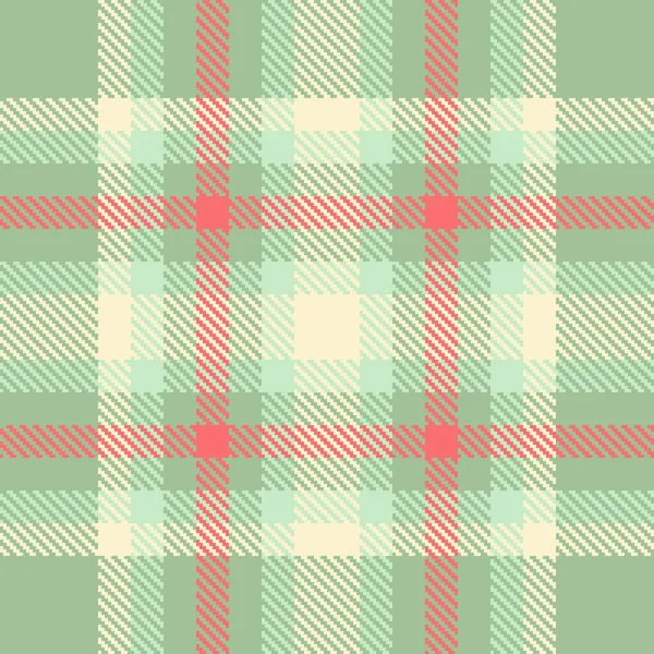 Vector Textile Pattern Fabric Check Tartan Background Plaid Seamless Texture — Stock Vector