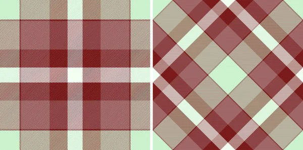 Textile Background Tartan Fabric Vector Seamless Texture Pattern Check Plaid — Stock Vector