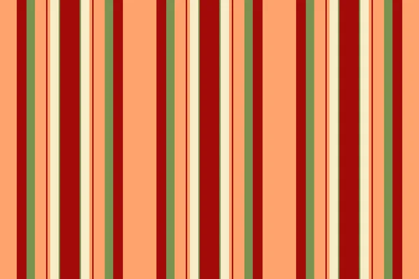 オレンジと赤でベクトル背景シームレス生地と垂直繊維ラインのパターンテクスチャストライプ — ストックベクタ