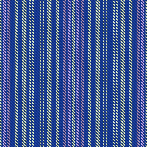 青とライムの色でラインの背景ストライプ繊維とシームレス垂直ファブリックのパターンテクスチャベクトル — ストックベクタ