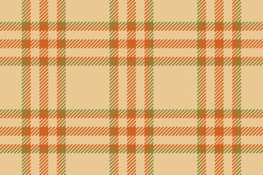 Kehribar ve turuncu renklerde arkaplan desenli tekstil tekstil ile kumaş ekoseli dikişsiz kumaşı kontrol et.