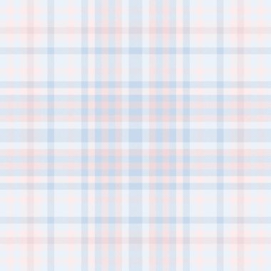 Beyaz ve açık renkli ekose desenli vektör tekstil dokusunu kusursuz bir şekilde kontrol et.