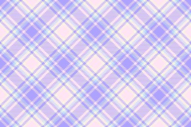 Desen vektör arkaplanının tekstil dokusu ekoseli ve kumaş dikişsiz kontrol tartanı ışık ve çivit renklerinde.