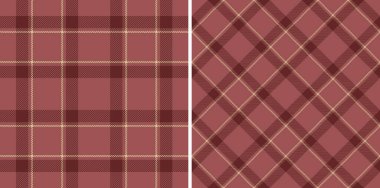 Kalıplaşmış ekoseli kumaşın kusursuz arkaplan dokusu kahve renklerine ayarlı ekose kontrol vektörü.