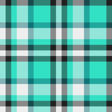 Kontrol dokusunun tekstil vektör ekoseli, kumaş tartan arkaplan desenli, gök mavisi ve beyaz renklerde..