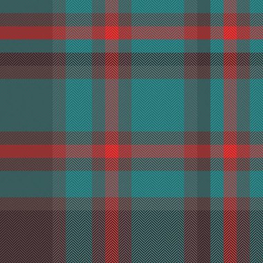 Cyan ve pastel renklerde tekstil vektör dokusuna sahip kusursuz tartan kumaşın ekose desenli arka planı.