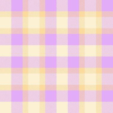 Vektör desenli tartanın ekose desenli arka planı kusursuz kumaş kontrolü tekstil mor ve papaya kırbaç renkleri.