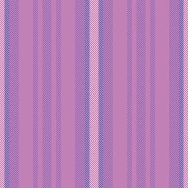 Tekstil arka plan dokusu pastel ve mor renklerde kumaşla dikey desen vektörünün kusursuz çizgileri..