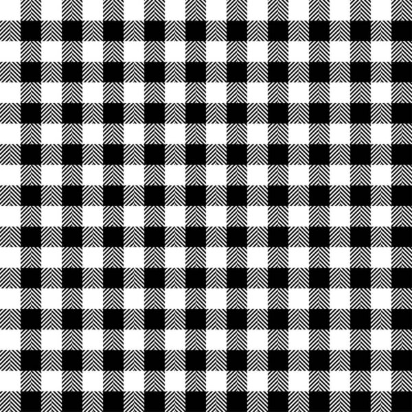 Plaid check pattern black white. Seamless fabric texture. Tartan textile print design.