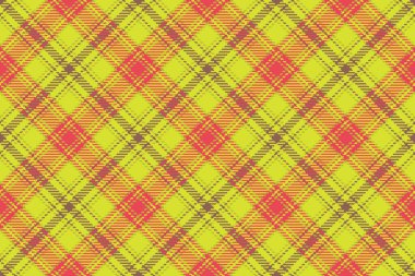 Kırmızı ve kireç renklerinde desensiz kumaş desenli tartan tekstil ekoseli arkaplan vektörü.