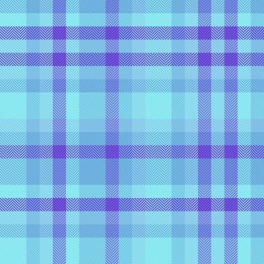 Tekstil vektör tartanının ekose kumaş desenli ve siyanür ve çivit renklerinde kusursuz bir kontrol dokusu arkaplanı var.