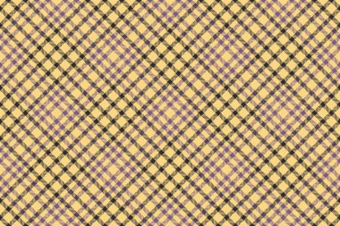 Kehribar ve pastel renklerde desensiz ekoseli doku kontrol vektörü tekstil tartan kumaşı.