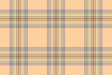 Turuncu ve pastel renklerde kumaş kontrolü yapan vektör dokusu ekosesinin kusursuz arka plan tartanı.