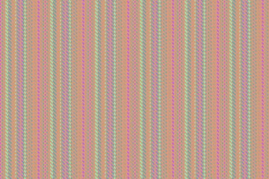 Turuncu ve pastel renklerde dikey çizgileri olan kumaş desenli vektör çizgileri.