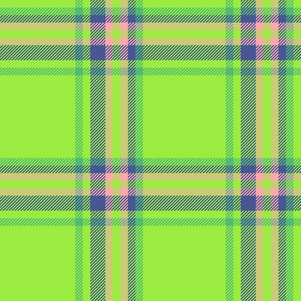 Background Texture Check Fabric Textile Pattern Seamless Vector Tartan Plaid — Stock Vector