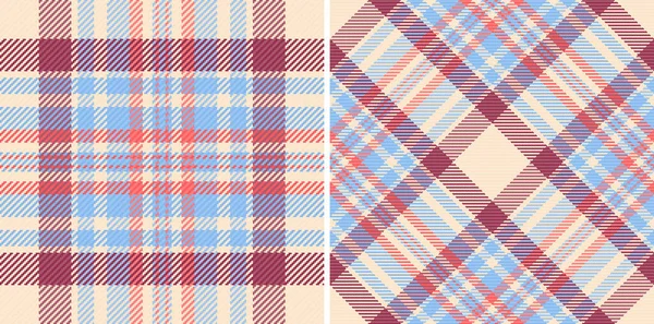 stock vector Seamless check textile of fabric vector texture with a plaid pattern background tartan set in kids colors.