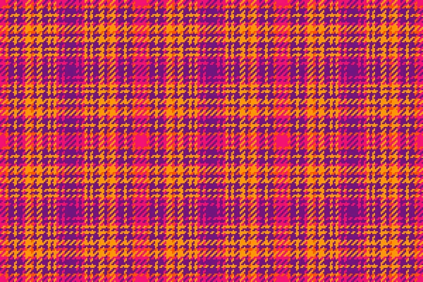 Check Plaid Texture Fabric Pattern Vector Seamless Textile Background Tartan — Stock Vector