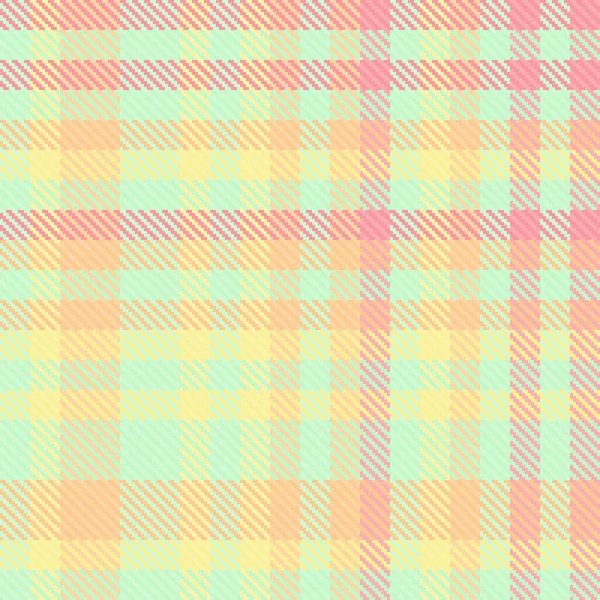 Tartan Textile Check Seamless Pattern Vector Fabric Plaid Background Texture — Stock Vector
