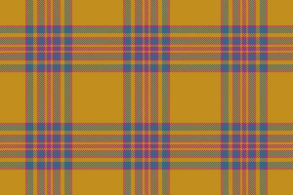 Background Seamless Vector Fabric Tartan Textile Check Texture Plaid Pattern — Stock Vector