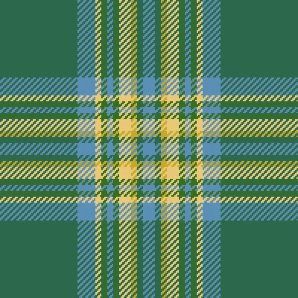 Background Plaid Check Pattern Fabric Vector Seamless Tartan Textile Texture — Stock Vector