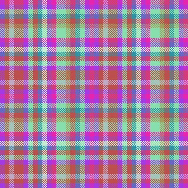Texture Textile Vector Tartan Seamless Background Fabric Check Pattern Plaid — Stock Vector