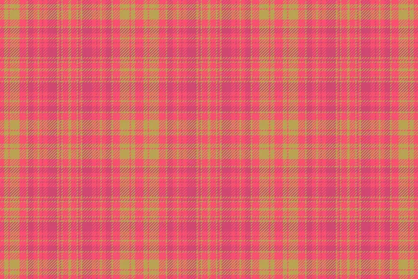 Tekstil kontrolünün dokusu, kırmızı ve sarı renklerde tartan vektör kumaşıyla pürüzsüz..