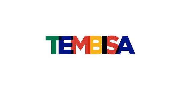 Tembisa Sud Africa Emblema Stampa Web Design Presenta Uno Stile — Vettoriale Stock