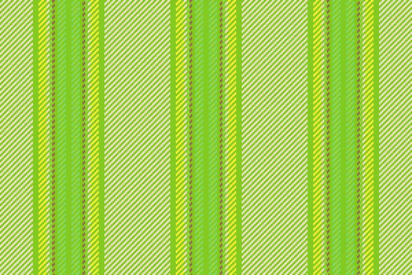 グリーンとライトカラーの背景線ベクターテクスチャと垂直パターンストライプのシームレスファブリック織物 — ストックベクタ
