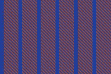 Kumaş dikey arkaplan vektörü ile mavi ve kırmızı renklerde tekstil çizgisi dokusu olmayan desen çizgileri.